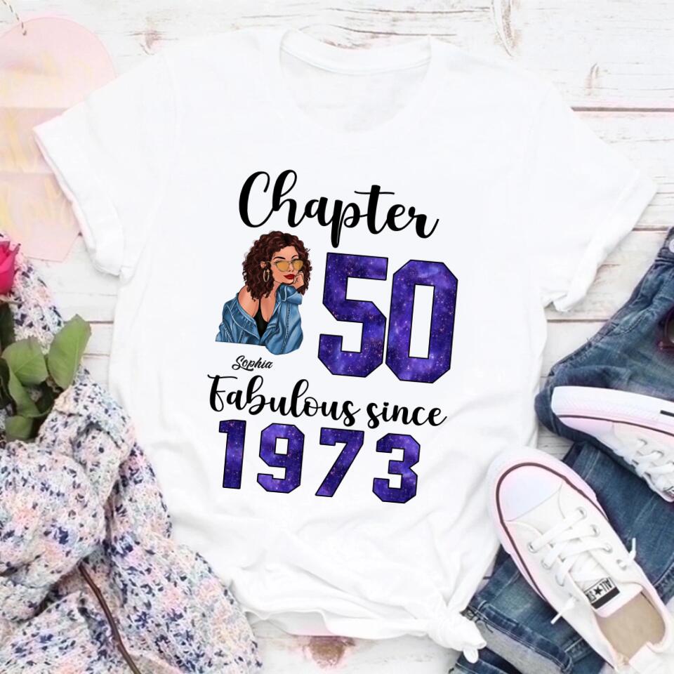 50th Birthday Shirts, Custom Birthday Shirts, Turning 50 Shirt, Gifts For Women Turning 50, 50 And Fabulous Shirt, 1973 Shirt, 50th Birthday Shirts For Her