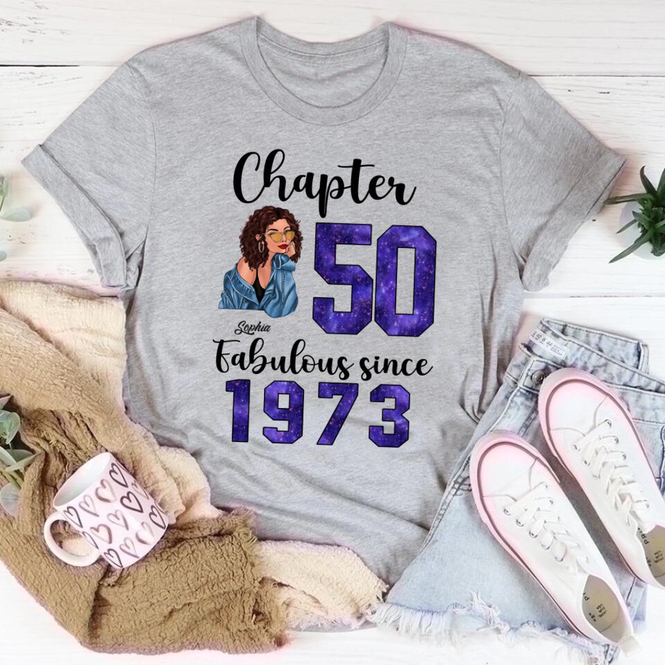 50th Birthday Shirts, Custom Birthday Shirts, Turning 50 Shirt, Gifts For Women Turning 50, 50 And Fabulous Shirt, 1973 Shirt, 50th Birthday Shirts For Her