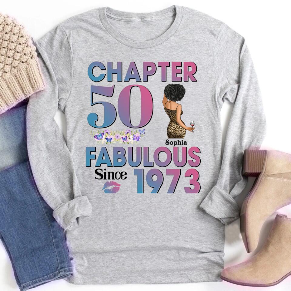 50th Birthday Shirts, Custom Birthday Shirts, Turning 50 Shirt, Gifts For Women Turning 50, 50 And Fabulous Shirt, 1973 Shirt, 50th Birthday Shirts For Her
