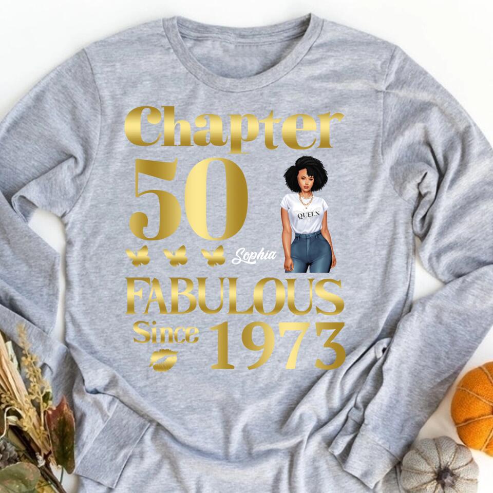 50th Birthday Shirts, Custom Birthday Shirts, Turning 50 Shirt, Gifts For Women Turning 50, 50 And Fabulous Shirt, 1973 Shirt, 50th Birthday Shirts For Her