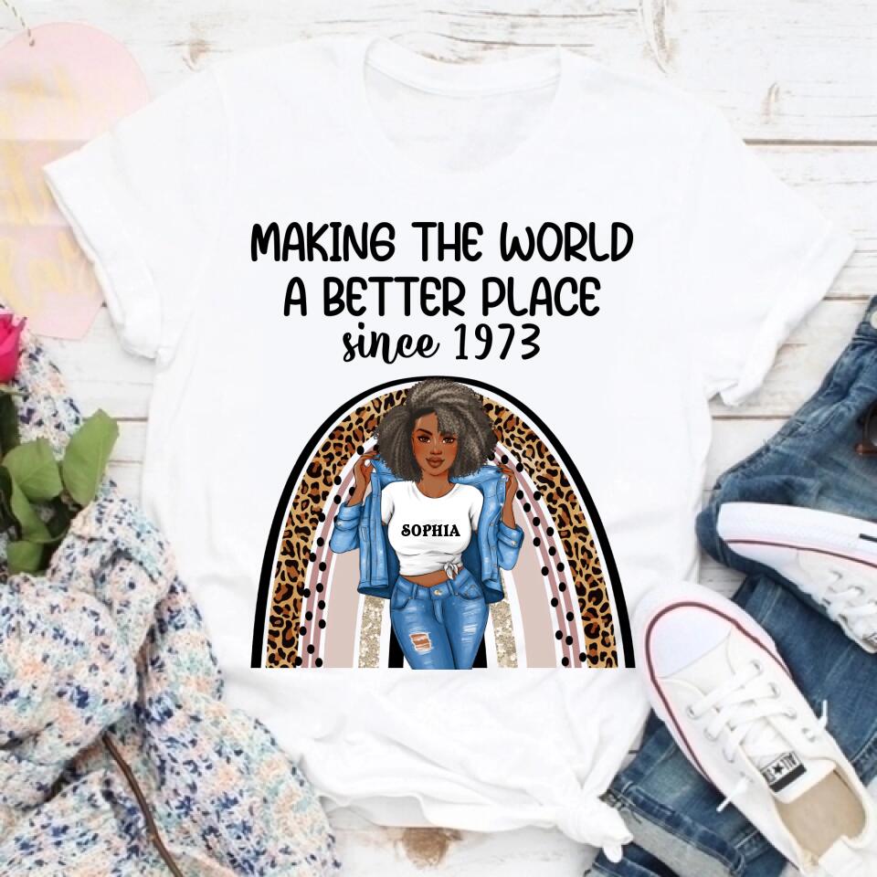 50th Birthday Shirts, Custom Birthday Shirts, Turning 50 Shirt, Gifts For Women Turning 50, 50 And Fabulous Shirt, 1973 Shirt, 50th Birthday Shirts For Her