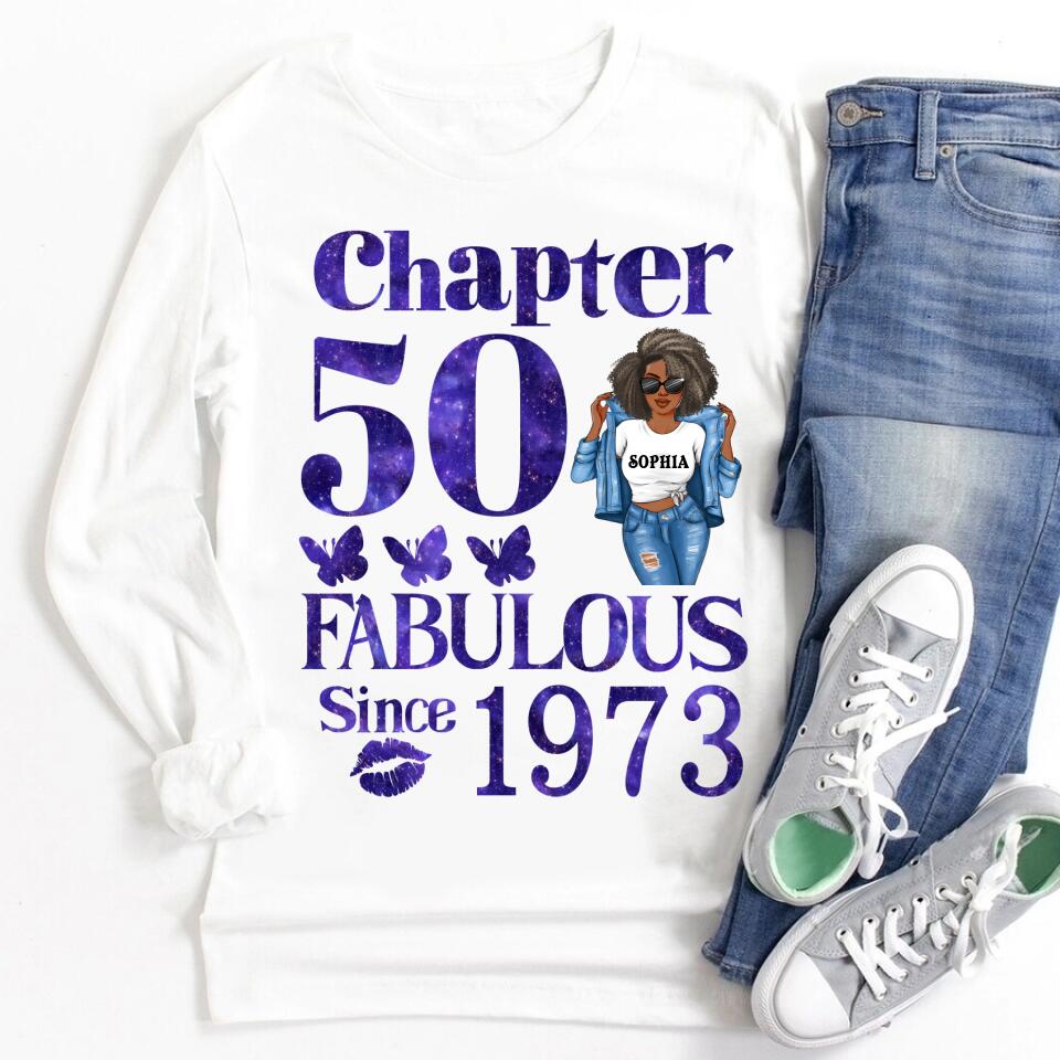 50th Birthday Shirts, Custom Birthday Shirts, Turning 50 Shirt, Gifts For Women Turning 50, 50 And Fabulous Shirt, 1973 Shirt, 50th Birthday Shirts For Her
