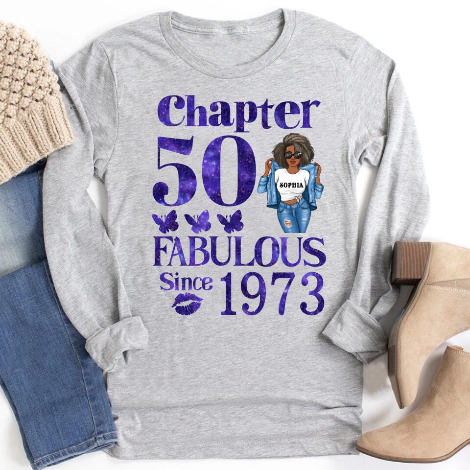 50th Birthday Shirts, Custom Birthday Shirts, Turning 50 Shirt, Gifts For Women Turning 50, 50 And Fabulous Shirt, 1973 Shirt, 50th Birthday Shirts For Her