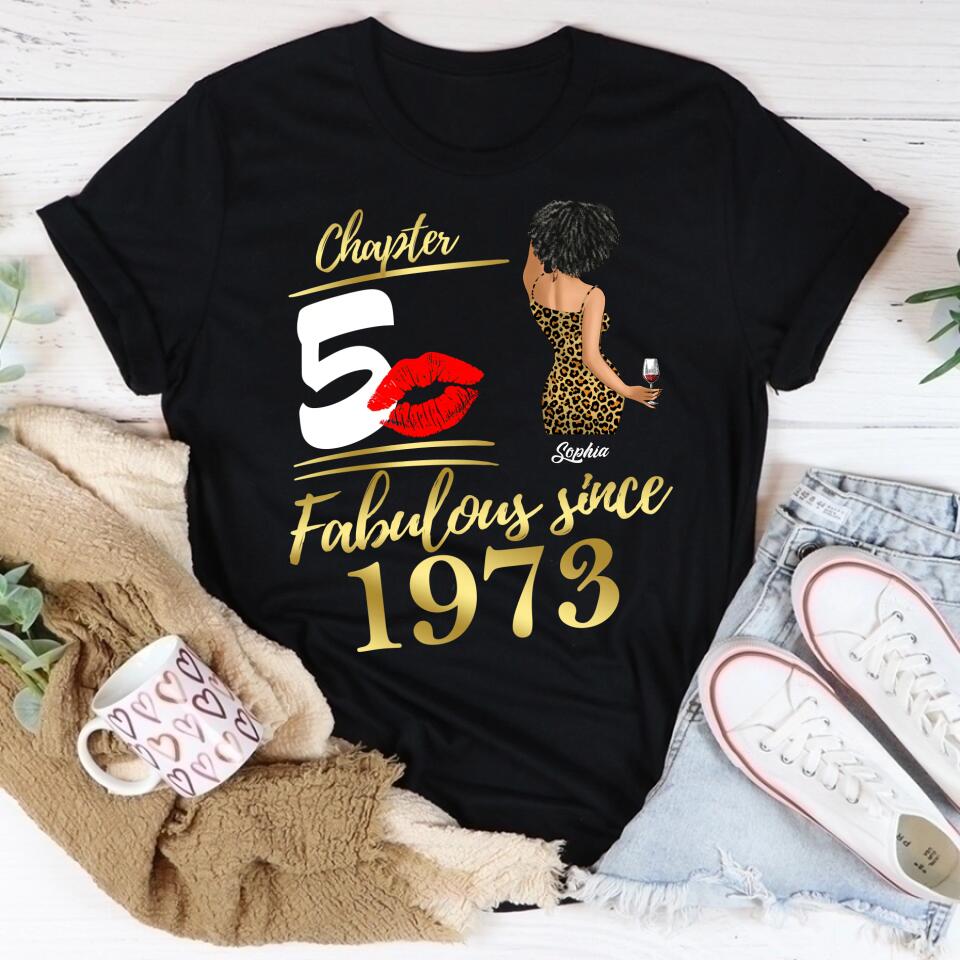 50th Birthday Shirts, Custom Birthday Shirts, Turning 50 Shirt, Gifts For Women Turning 50, 50 And Fabulous Shirt, 1973 Shirt, 50th Birthday Shirts For Her