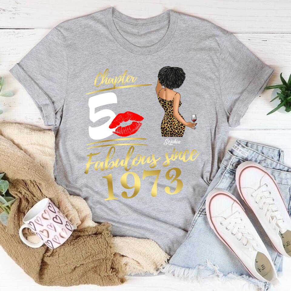 50th Birthday Shirts, Custom Birthday Shirts, Turning 50 Shirt, Gifts For Women Turning 50, 50 And Fabulous Shirt, 1973 Shirt, 50th Birthday Shirts For Her