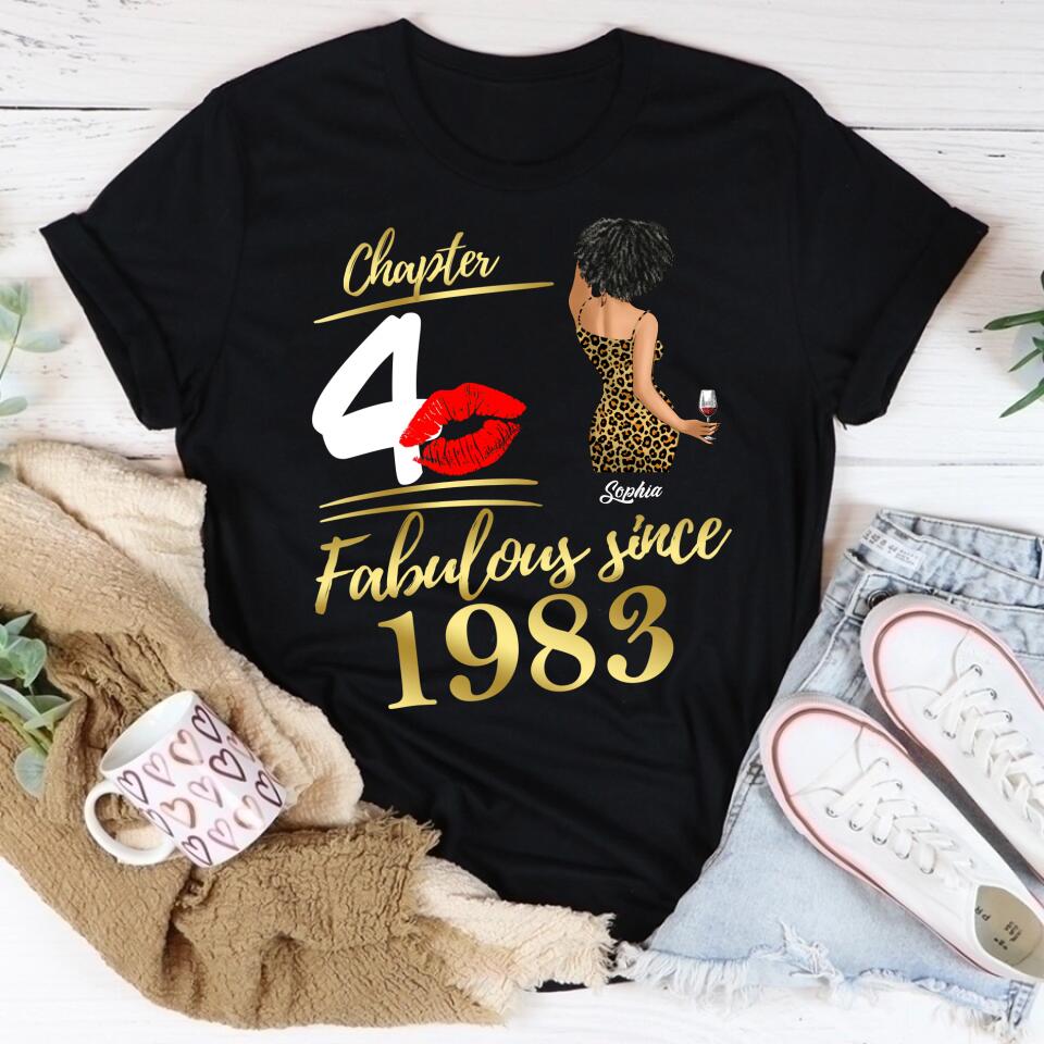 40th Birthday Shirts, Custom Birthday Shirts, Turning 40 Shirt, Gifts For Women Turning 40, 40 And Fabulous Shirt, 1983 Shirt, 40th Birthday Shirts For Her