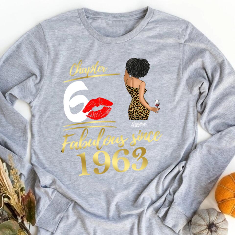 60th Birthday Shirts, Custom Birthday Shirts, Turning 60 Shirt, Gifts For Women Turning 60, 60 And Fabulous Shirt, 1963 Shirt, 60th Birthday Shirts For Her