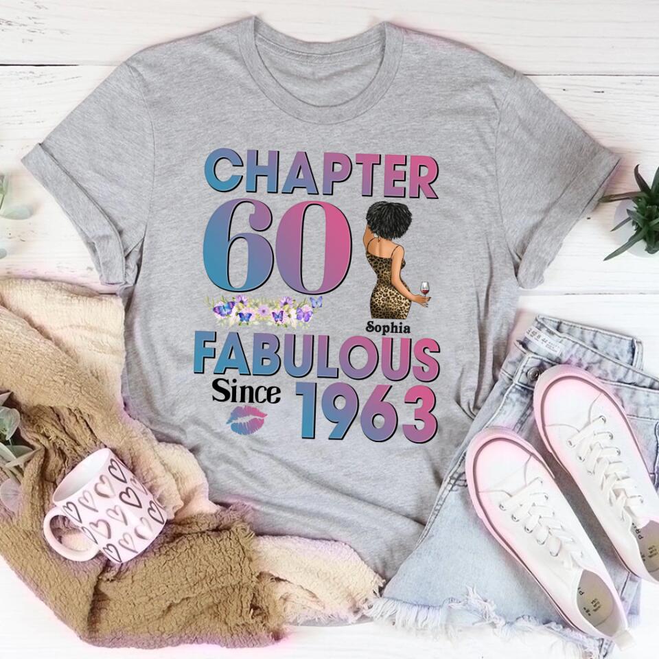 60th Birthday Shirts, Custom Birthday Shirts, Turning 60 Shirt, Gifts For Women Turning 60, 60 And Fabulous Shirt, 1963 Shirt, 60th Birthday Shirts For Her