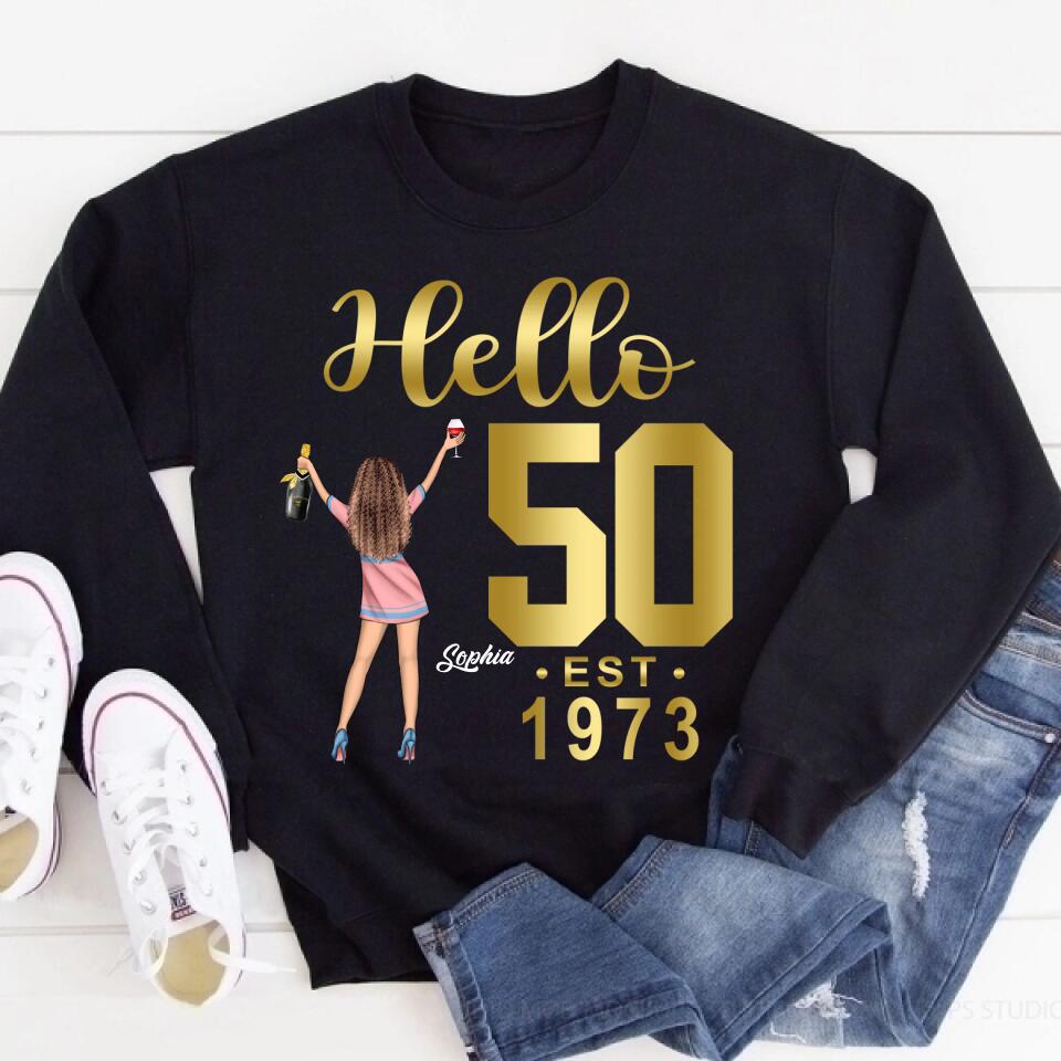 50th Birthday Shirts For Her, Personalised 50th Birthday Gifts, 1973 T Shirt, 50 And Fabulous Shirt, 50th Birthday Shirt Ideas, Gift Ideas 50th Birthday Woman