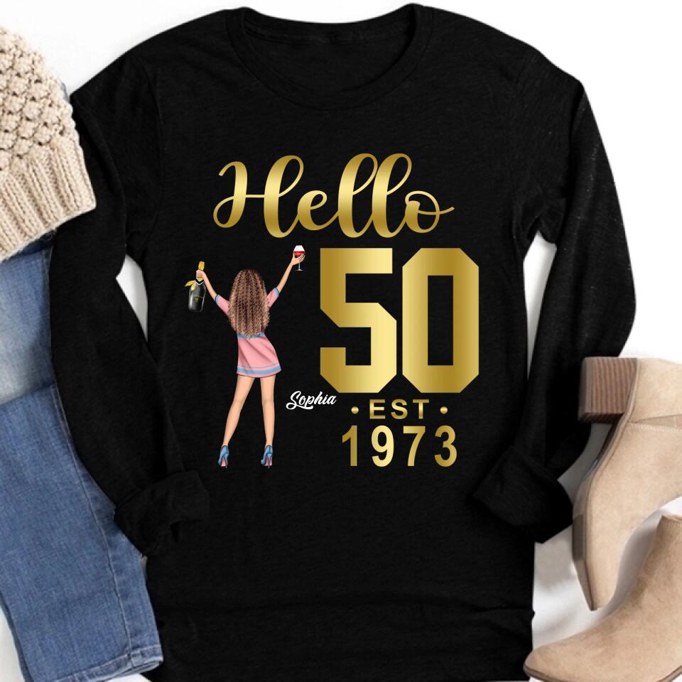 50th Birthday Shirts For Her, Personalised 50th Birthday Gifts, 1973 T Shirt, 50 And Fabulous Shirt, 50th Birthday Shirt Ideas, Gift Ideas 50th Birthday Woman