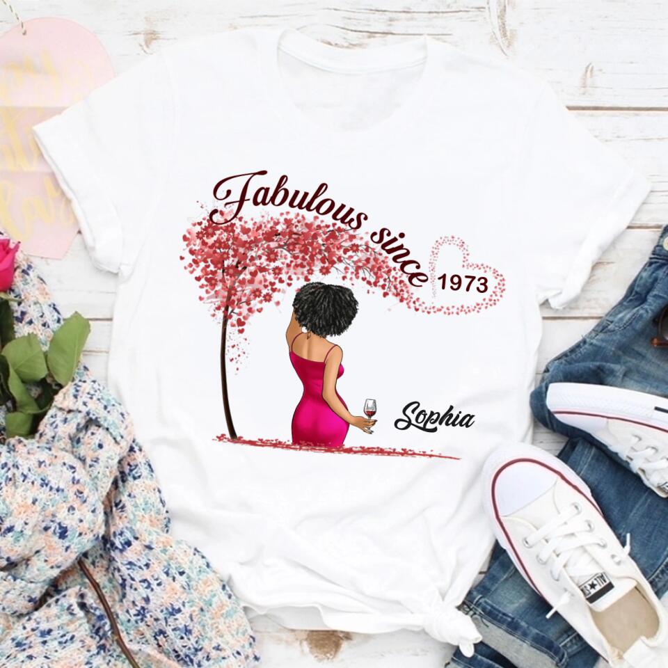 50th Birthday Shirts For Her, Personalised 50th Birthday Gifts, 1973 T Shirt, 50 And Fabulous Shirt, 50th Birthday Shirt Ideas, Gift Ideas 50th Birthday Woman