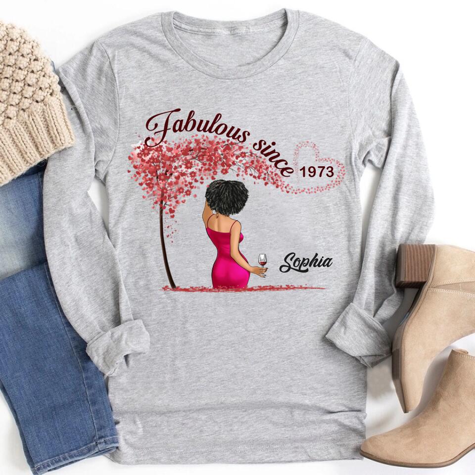 50th Birthday Shirts For Her, Personalised 50th Birthday Gifts, 1973 T Shirt, 50 And Fabulous Shirt, 50th Birthday Shirt Ideas, Gift Ideas 50th Birthday Woman