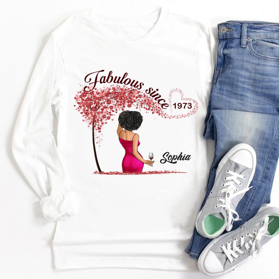 50th Birthday Shirts For Her, Personalised 50th Birthday Gifts, 1973 T Shirt, 50 And Fabulous Shirt, 50th Birthday Shirt Ideas, Gift Ideas 50th Birthday Woman
