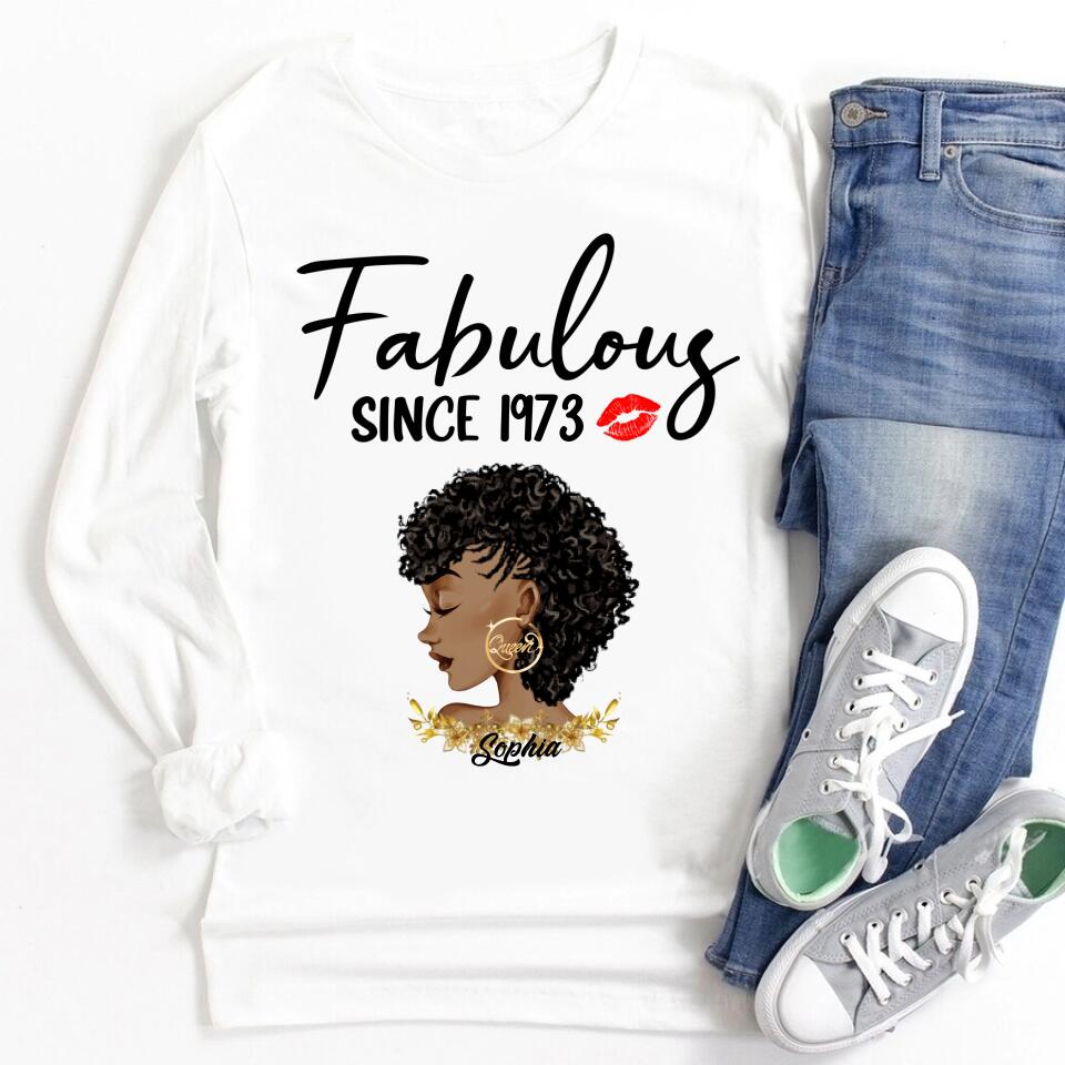 50th Birthday Shirts For Her, Personalised 50th Birthday Gifts, 1973 T Shirt, 50 And Fabulous Shirt, 50th Birthday Shirt Ideas, Gift Ideas 50th Birthday Woman