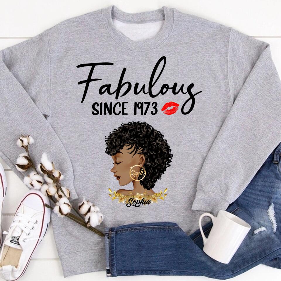 50th Birthday Shirts For Her, Personalised 50th Birthday Gifts, 1973 T Shirt, 50 And Fabulous Shirt, 50th Birthday Shirt Ideas, Gift Ideas 50th Birthday Woman