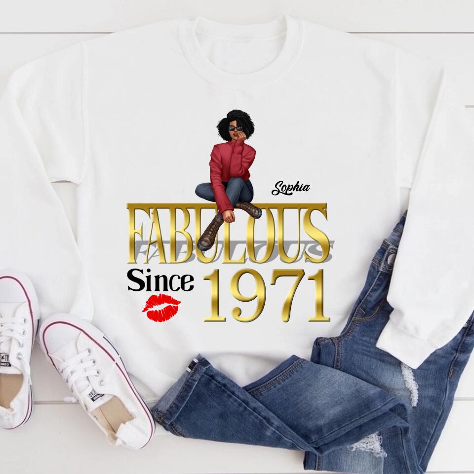 52nd birthday shirts for her, Personalised 52nd birthday gifts, 1971 t shirt, 52 and fabulous shirt, 52nd birthday shirt ideas, gift ideas 52nd birthday woman