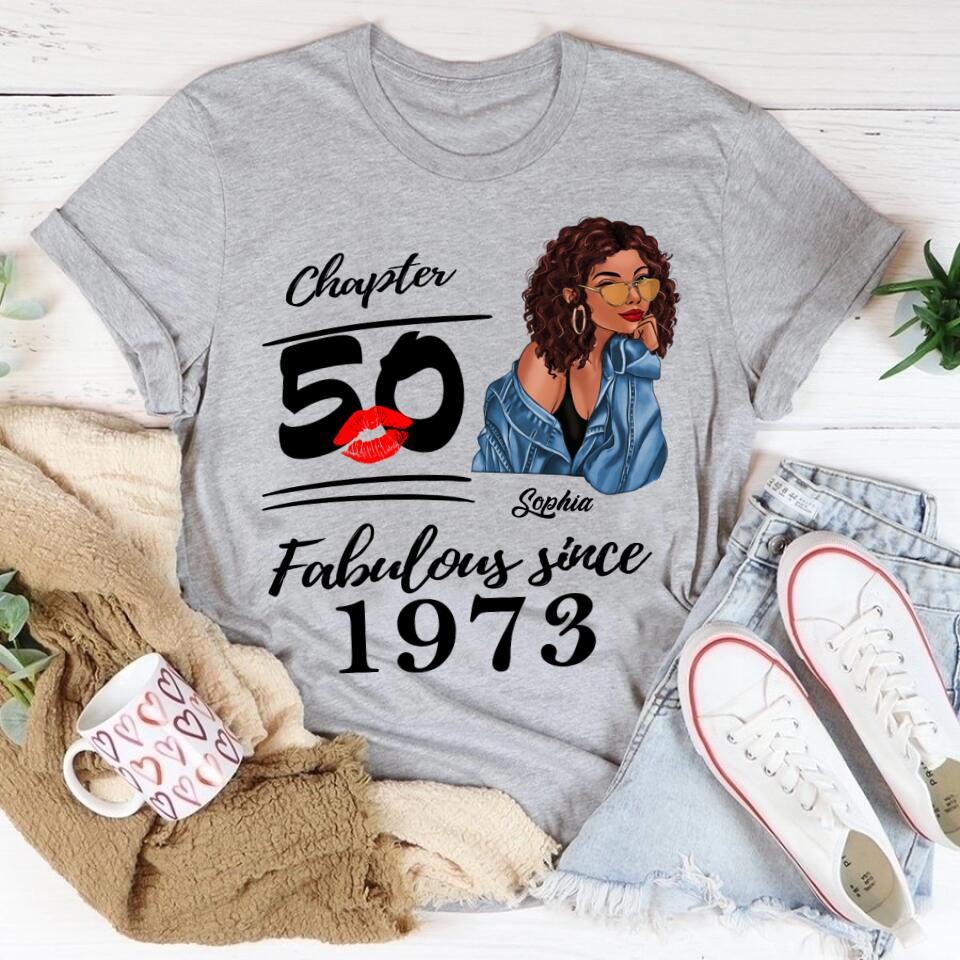 50th Birthday Shirts For Her, Personalised 50th Birthday Gifts, 1973 T Shirt, 50 And Fabulous Shirt, 50th Birthday Shirt Ideas, Gift Ideas 50th Birthday Woman