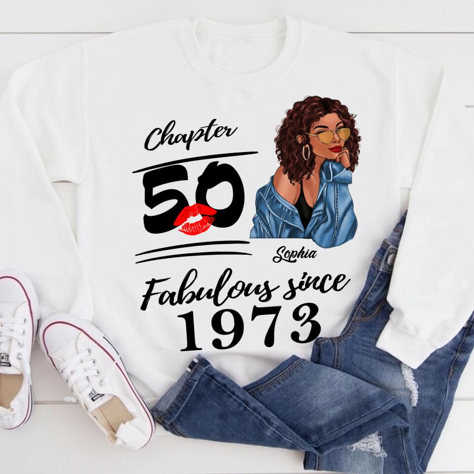 50th Birthday Shirts For Her, Personalised 50th Birthday Gifts, 1973 T Shirt, 50 And Fabulous Shirt, 50th Birthday Shirt Ideas, Gift Ideas 50th Birthday Woman