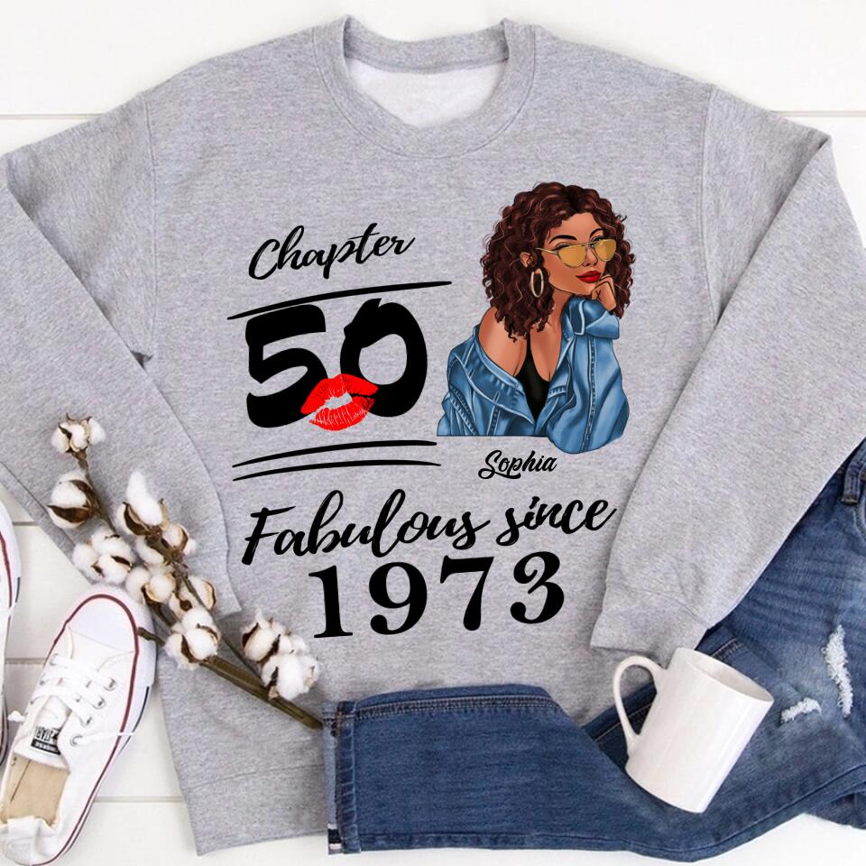 50th Birthday Shirts For Her, Personalised 50th Birthday Gifts, 1973 T Shirt, 50 And Fabulous Shirt, 50th Birthday Shirt Ideas, Gift Ideas 50th Birthday Woman