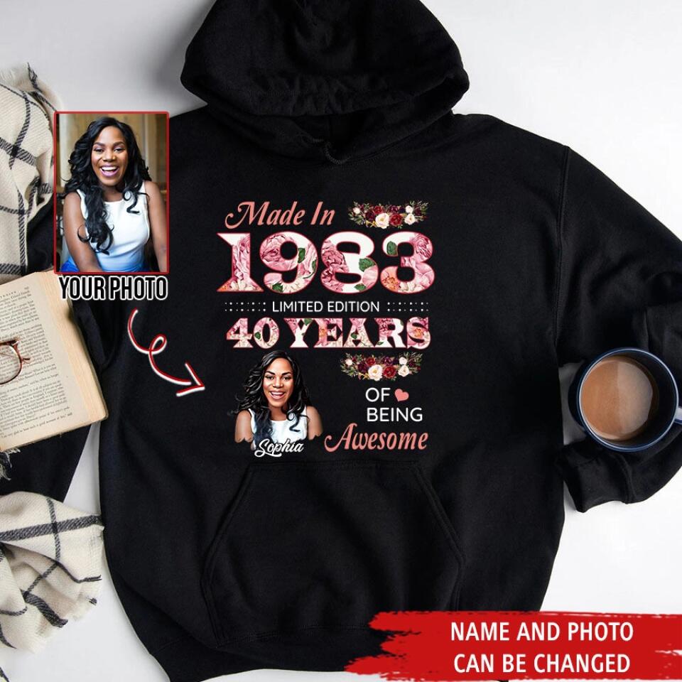 40th Birthday Shirts, Custom Birthday Shirts, Turning 40 Shirt, Gifts For Women Turning 40, 40 And Fabulous Shirt, 1983 Shirt