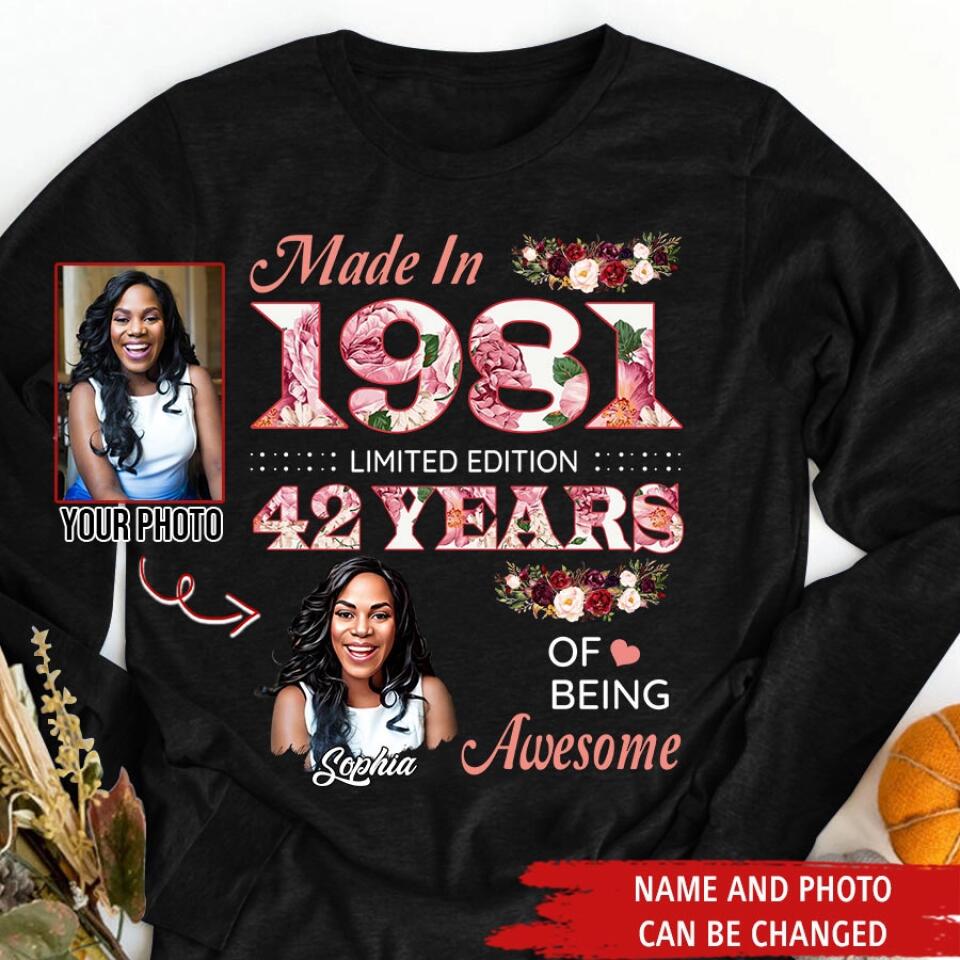 Custom Birthday Shirts, Chapter 42, Fabulous Since 1981 42nd Birthday Unique T Shirt For Woman, Her Gifts For 42 Years Old
