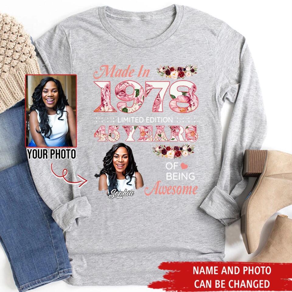 Custom Birthday Shirts, Chapter 45, Fabulous Since 1978 45th Birthday Unique T Shirt For Woman, Her Gifts For 45 Years Old