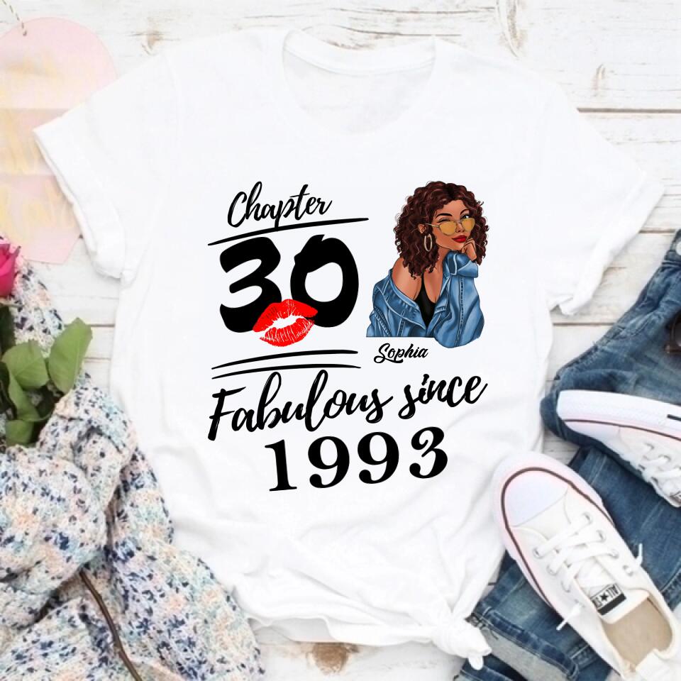 30th Birthday Shirts For Her, Personalised 30th Birthday Gifts, 1993 T Shirt, 30 And Fabulous Shirt, 30th Birthday Shirt Ideas, Gift Ideas 30th Birthday Woman
