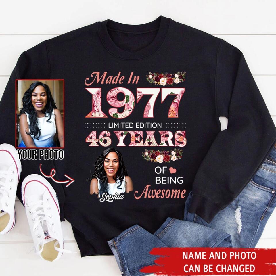 Custom Birthday Shirts, Chapter 46, Fabulous Since 1977 46th Birthday Unique T Shirt For Woman, Her Gifts For 46 Years Old