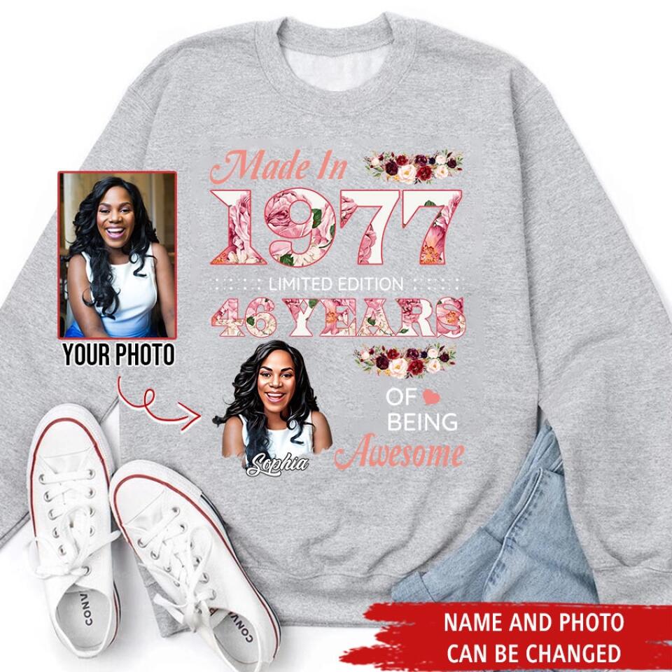 Custom Birthday Shirts, Chapter 46, Fabulous Since 1977 46th Birthday Unique T Shirt For Woman, Her Gifts For 46 Years Old