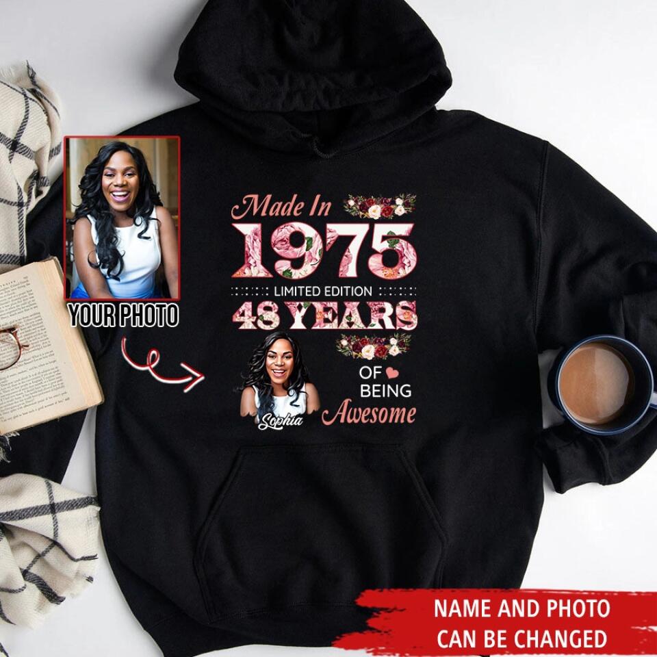 Custom Birthday Shirts, Chapter 48, Fabulous Since 1975 48th Birthday Unique T Shirt For Woman, Her Gifts For 48 Years Old