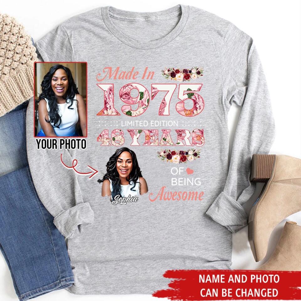 Custom Birthday Shirts, Chapter 48, Fabulous Since 1975 48th Birthday Unique T Shirt For Woman, Her Gifts For 48 Years Old