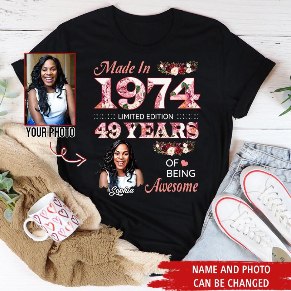 Custom Birthday Shirts, Chapter 49, Fabulous Since 1974 49th Birthday Unique T Shirt For Woman, Her Gifts For 49 Years Old