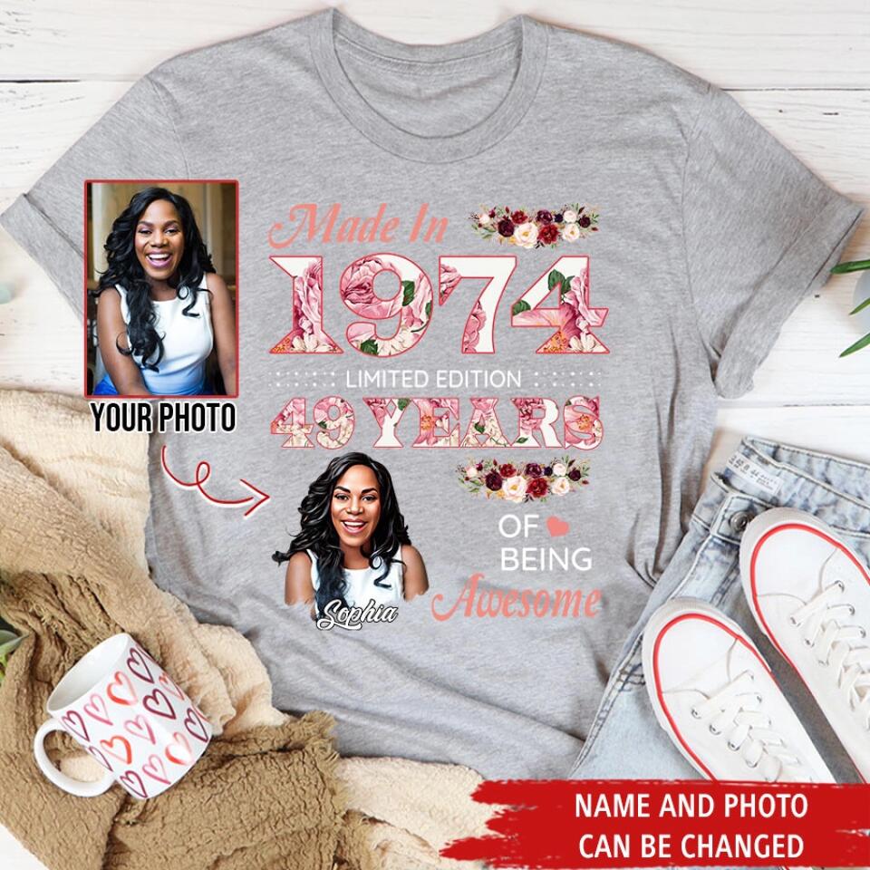 Custom Birthday Shirts, Chapter 49, Fabulous Since 1974 49th Birthday Unique T Shirt For Woman, Her Gifts For 49 Years Old