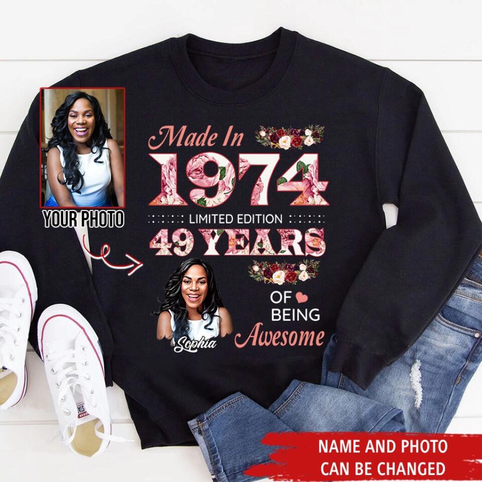 Custom Birthday Shirts, Chapter 49, Fabulous Since 1974 49th Birthday Unique T Shirt For Woman, Her Gifts For 49 Years Old