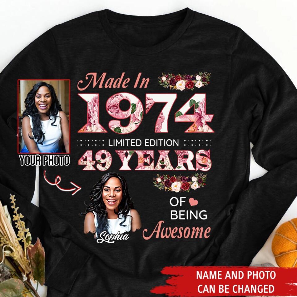 Custom Birthday Shirts, Chapter 49, Fabulous Since 1974 49th Birthday Unique T Shirt For Woman, Her Gifts For 49 Years Old