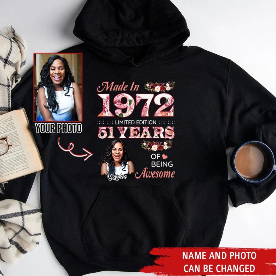 51st Birthday Shirts, Custom Birthday Shirts, Turning 51 Shirt, Gifts For Women Turning 51, 51 And Fabulous Shirt, 1972 Shirt