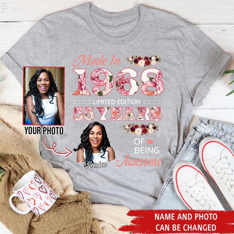 Custom Birthday Shirts, Chapter 55, Fabulous Since 1968 55th Birthday Unique T Shirt For Woman, Her Gifts For 55 Years Old