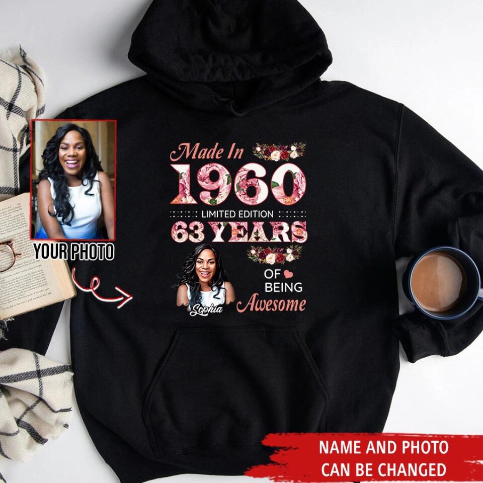 63rd Birthday Shirts, Custom Birthday Shirts, Turning 63 Shirt, Gifts For Women Turning 63, 63 And Fabulous Shirt, 1960 Shirt