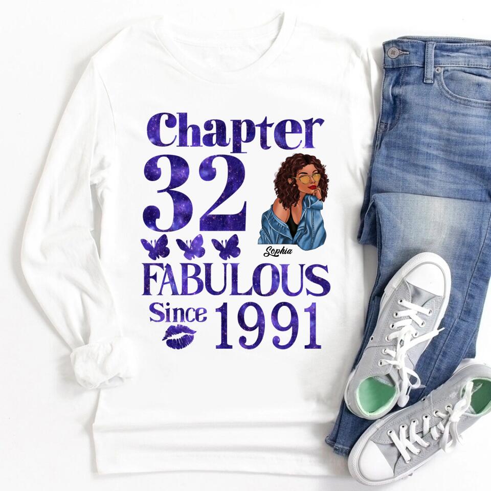 32nd Birthday Shirts, Custom Birthday Shirts, Turning 32 Shirt, Gifts For Women Turning 32, 32 And Fabulous Shirt, 1991 Shirt, 32nd Birthday Shirts For Her