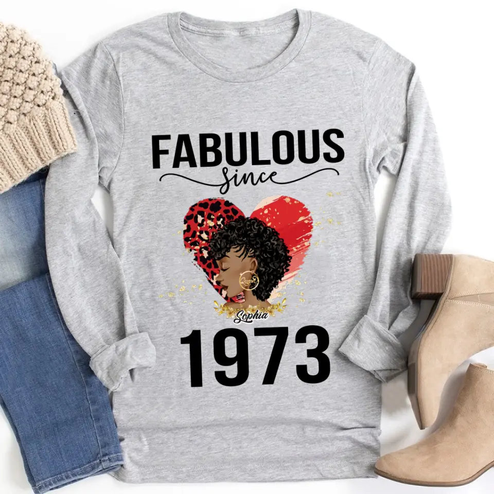 50th Birthday Shirts For Her, Personalised 50th Birthday Gifts, 1973 T Shirt, 50 And Fabulous Shirt, 50th Birthday Shirt Ideas, Gift Ideas 50th Birthday Woman