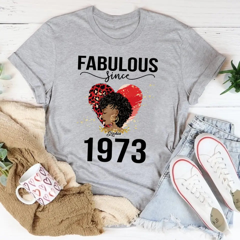 50th Birthday Shirts For Her, Personalised 50th Birthday Gifts, 1973 T Shirt, 50 And Fabulous Shirt, 50th Birthday Shirt Ideas, Gift Ideas 50th Birthday Woman