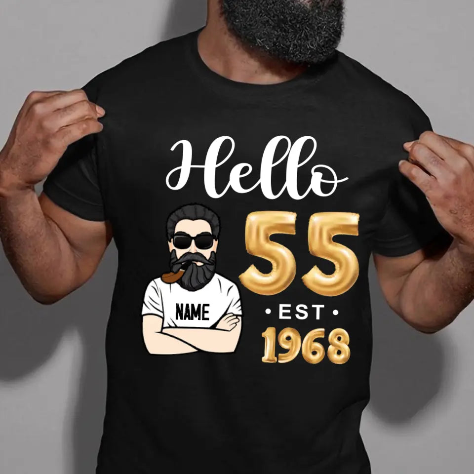 55th Birthday Shirts, Custom Birthday Shirts, Turning 55 Shirt, Gifts For Men Turning 55, 55 And Fabulous Shirt, 1968 Shirt, 55th Birthday Shirts For Him