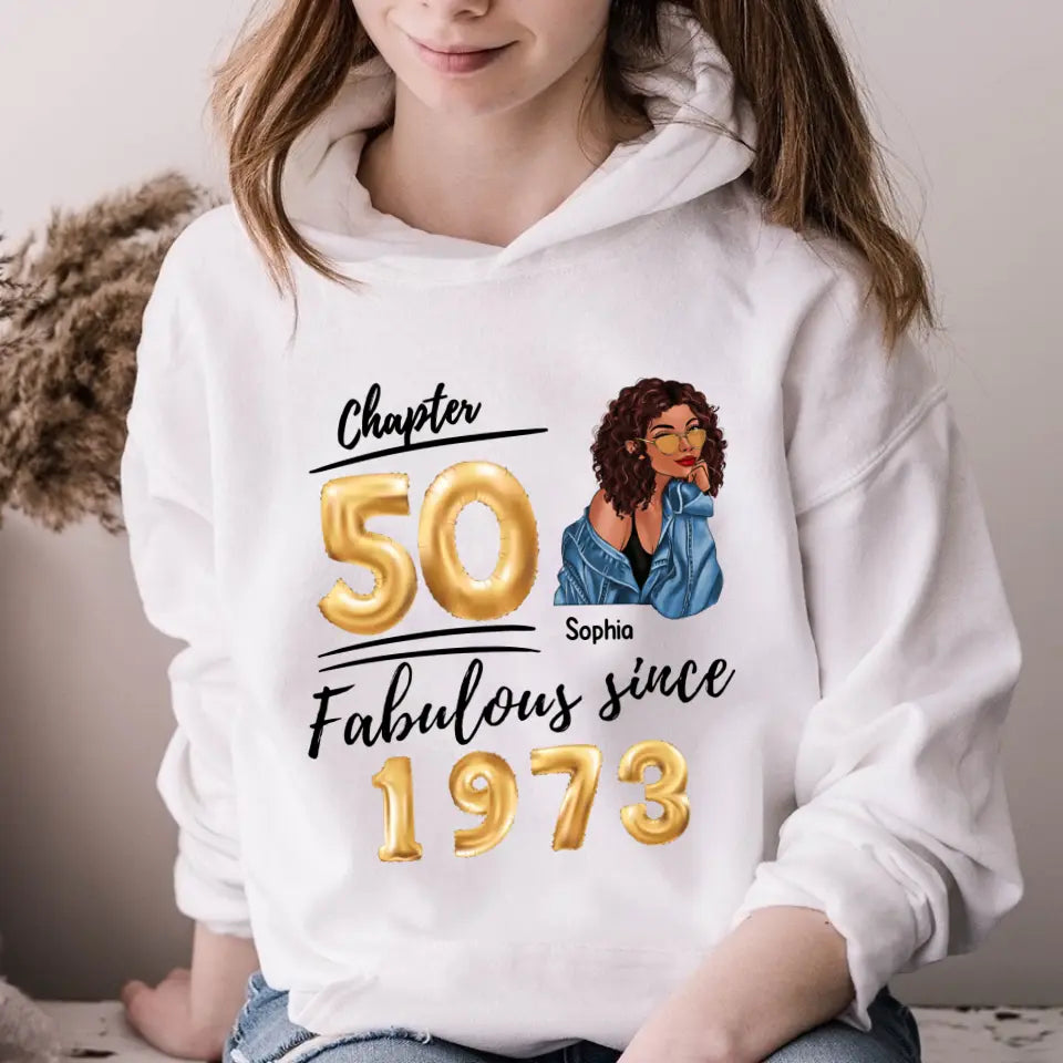 50th Birthday Shirts For Her, Personalised 50th Birthday Gifts, 1973 T Shirt, 50 And Fabulous Shirt, 50th Birthday Shirt Ideas, Gift Ideas 50th Birthday Woman