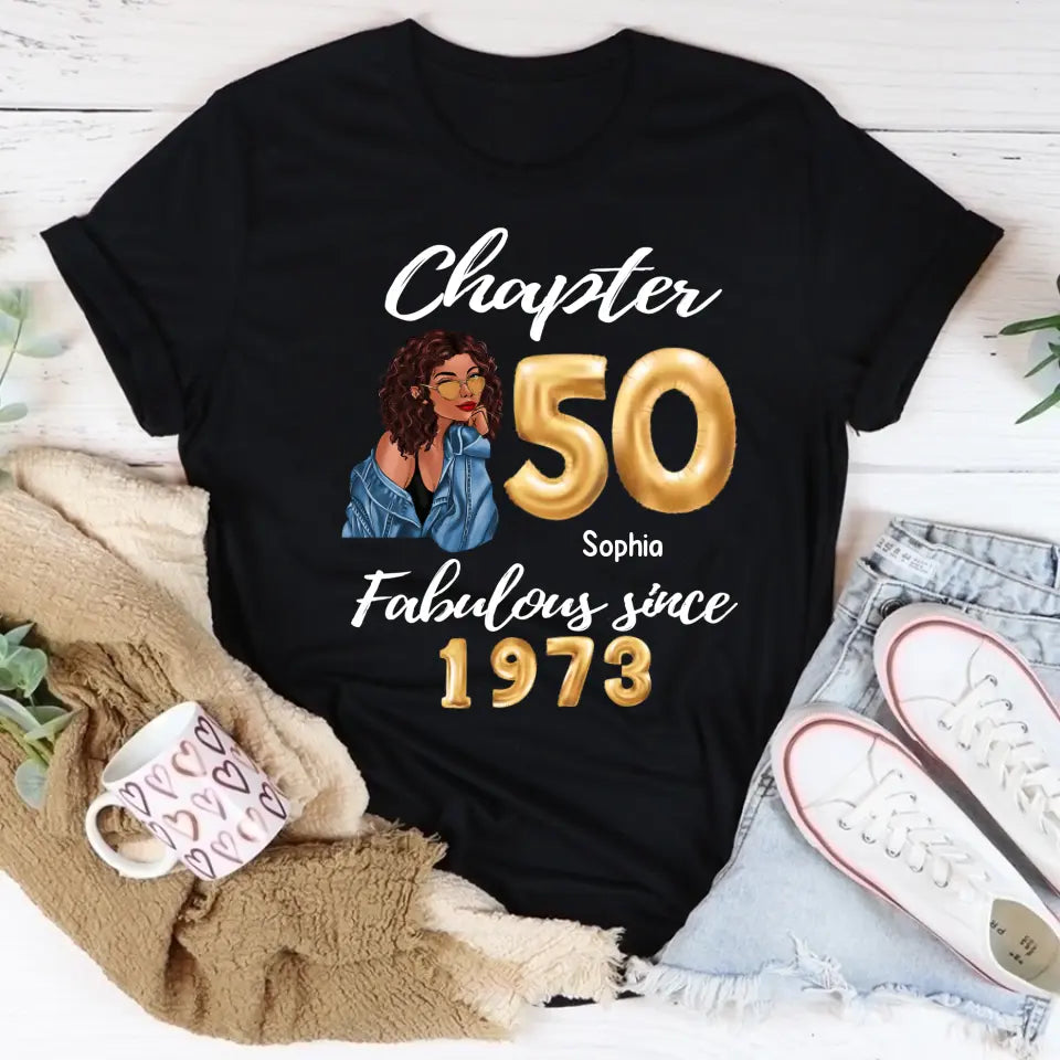 50th Birthday Shirts, Custom Birthday Shirts, Turning 50 Shirt, Gifts For Women Turning 50, 50 And Fabulous Shirt, 1973 Shirt, 50th Birthday Shirts For Her
