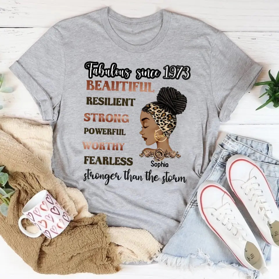 Custom Birthday Shirts, Chapter 50, Fabulous Since 1973 50th Birthday Unique T Shirt For Woman, Her Gifts For 50 Years Old