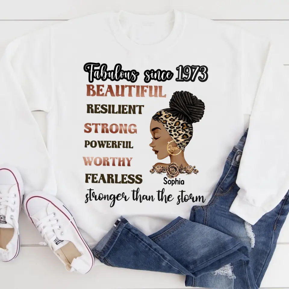 Custom Birthday Shirts, Chapter 50, Fabulous Since 1973 50th Birthday Unique T Shirt For Woman, Her Gifts For 50 Years Old