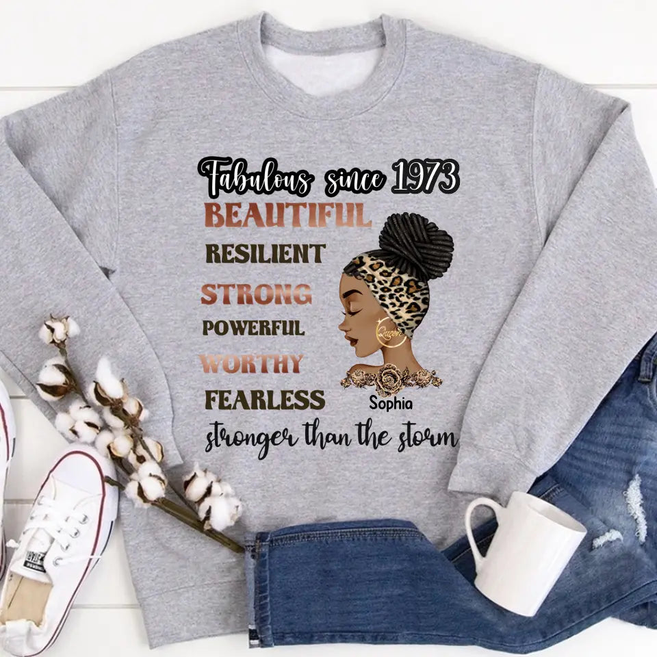 Custom Birthday Shirts, Chapter 50, Fabulous Since 1973 50th Birthday Unique T Shirt For Woman, Her Gifts For 50 Years Old