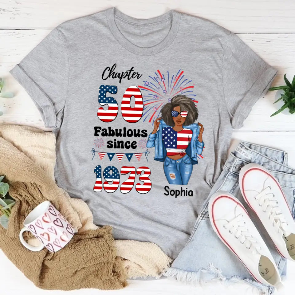 50th Birthday Shirts For Her, Personalised 50th Birthday Gifts, 1973 T Shirt, 50 And Fabulous Shirt, 50th Birthday Shirt Ideas, Gift Ideas 50th Birthday Woman