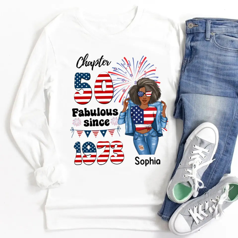 50th Birthday Shirts For Her, Personalised 50th Birthday Gifts, 1973 T Shirt, 50 And Fabulous Shirt, 50th Birthday Shirt Ideas, Gift Ideas 50th Birthday Woman