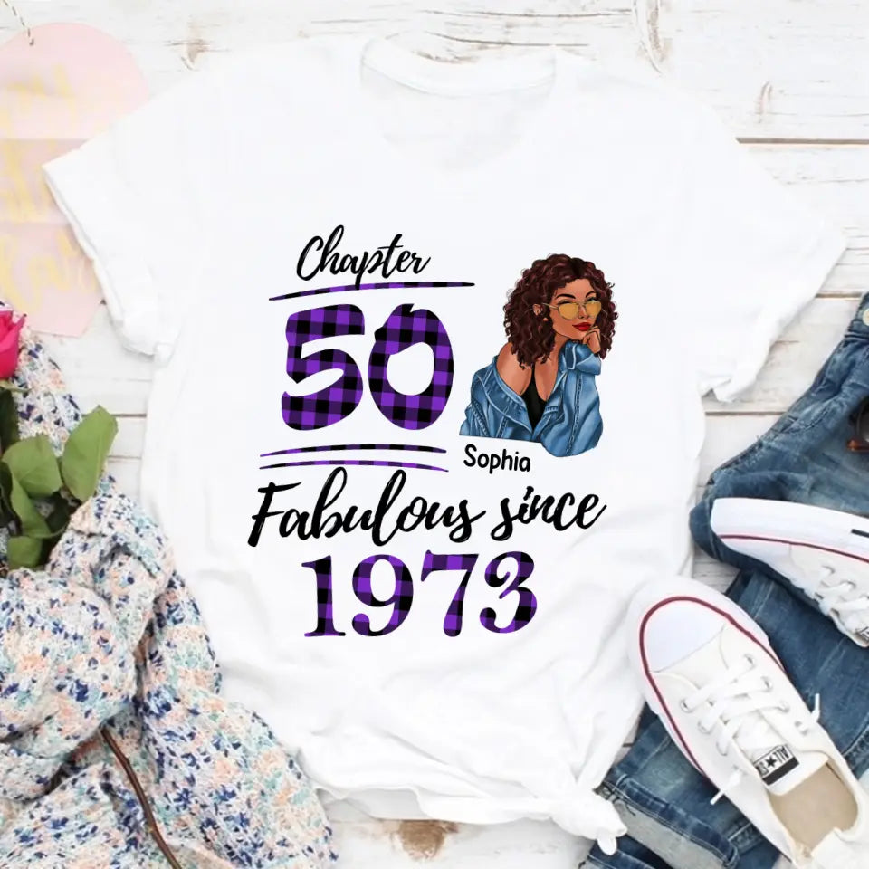 Personalised 50th Birthday Gifts, 50 And Fabulous Shirt, 50th Birthday Shirt Ideas, Gift Ideas 50th Birthday Woman